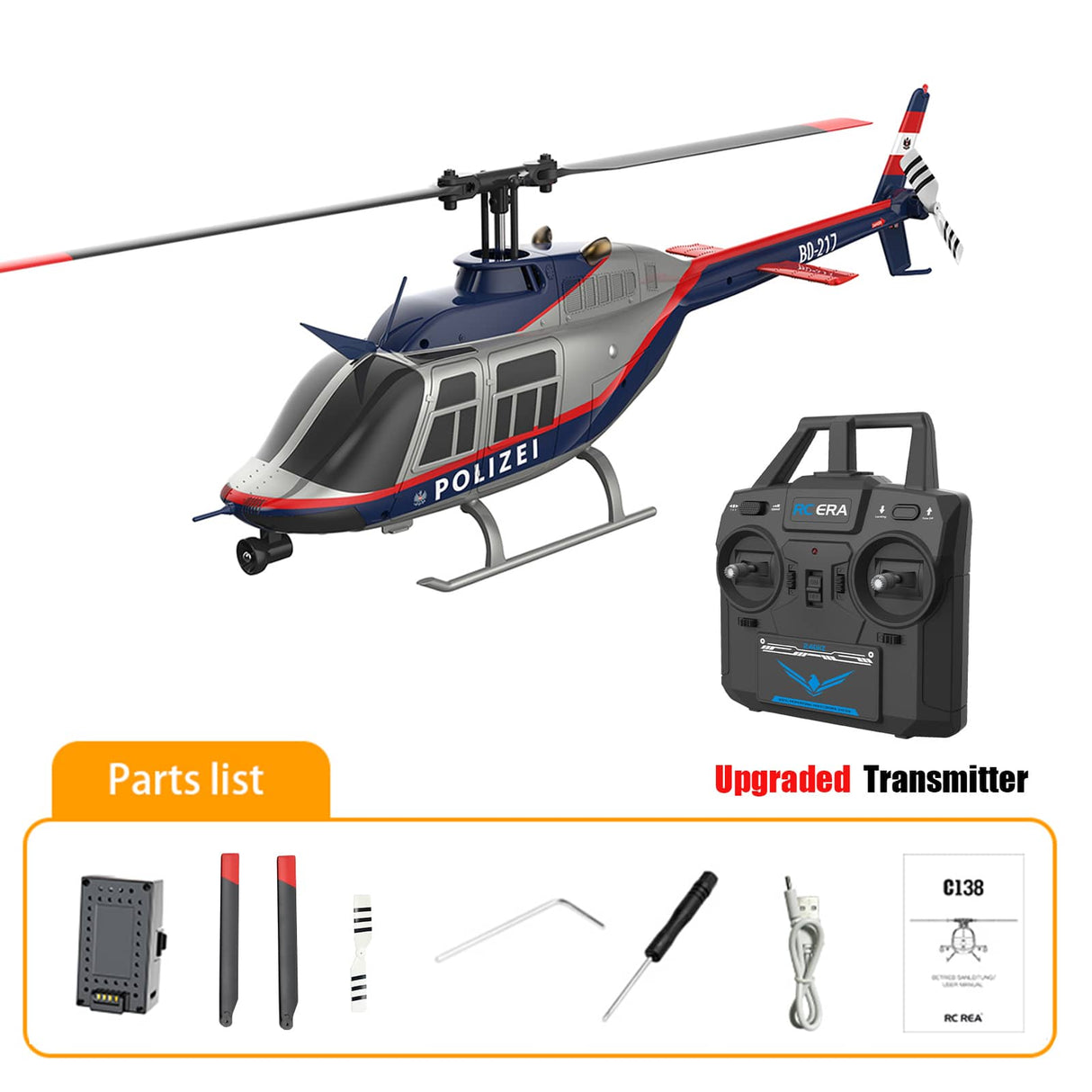 RC ERA C138 Bell206 Police - RC Helikopter