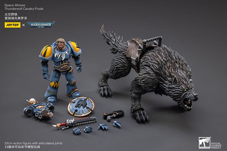 JoyToy Action Figure Warhammer 40K Space Wolves Thunderwolf Cavalry Frode