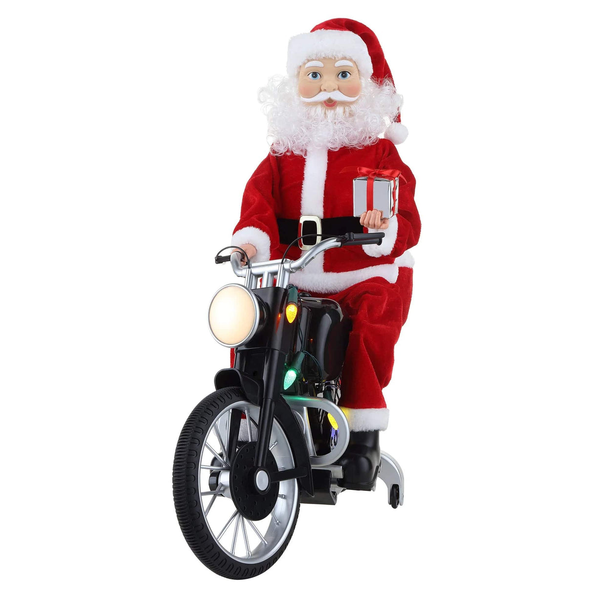 Motorcycling Santa
