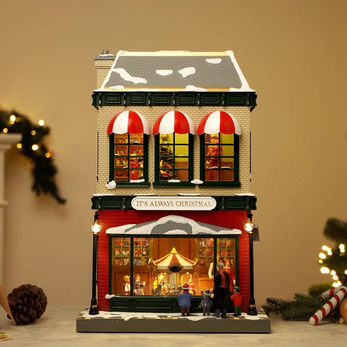 Mr. Christmas Deluxe Animated Village Stores