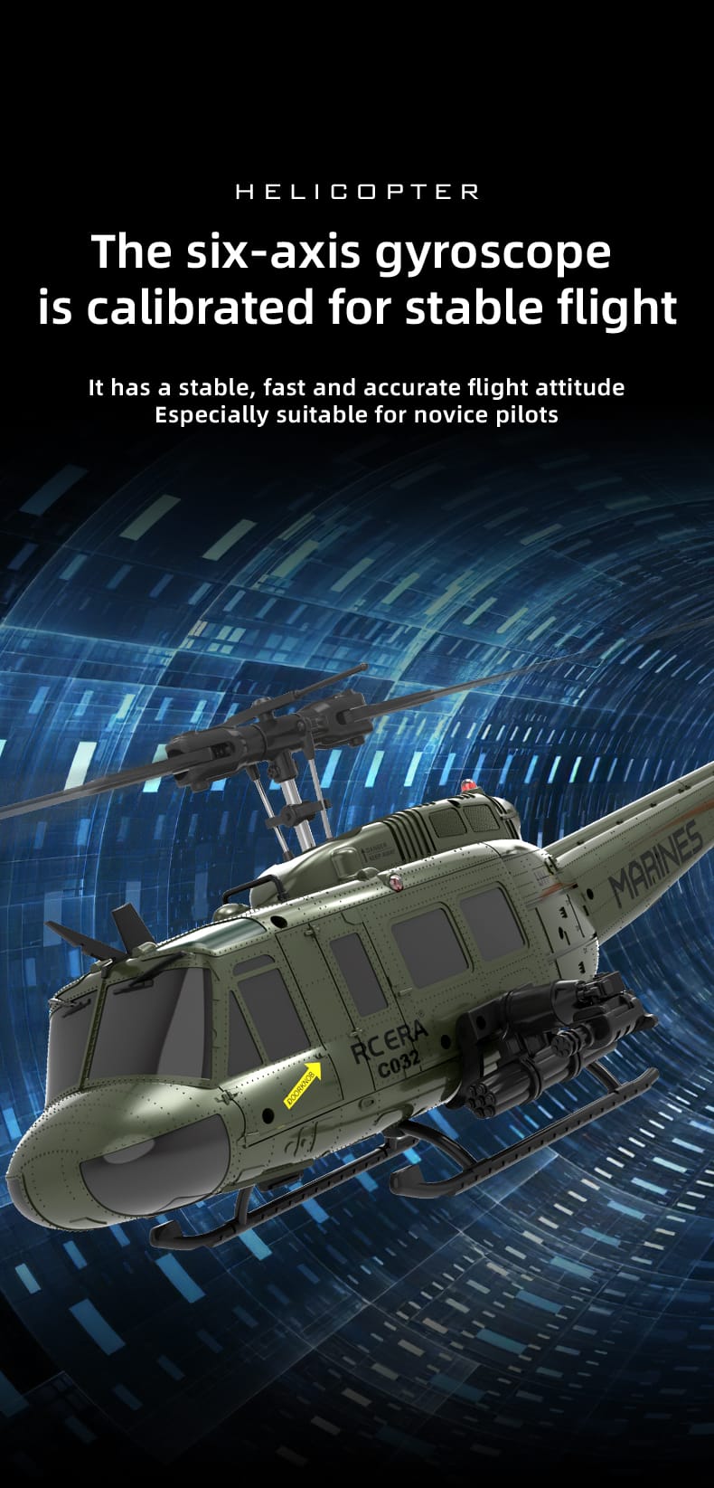 RC ERA C032 UH1 Green - RC Helikopter