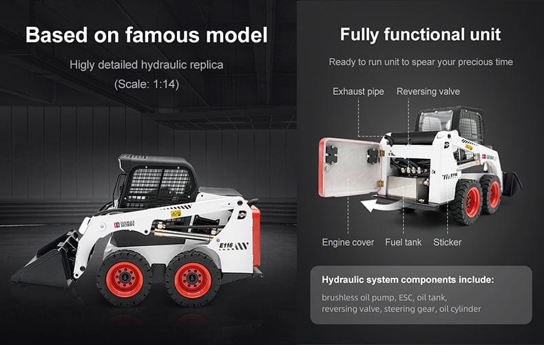 1/14 Bobcat Skid Steer Yükleyici - Hidrolikli