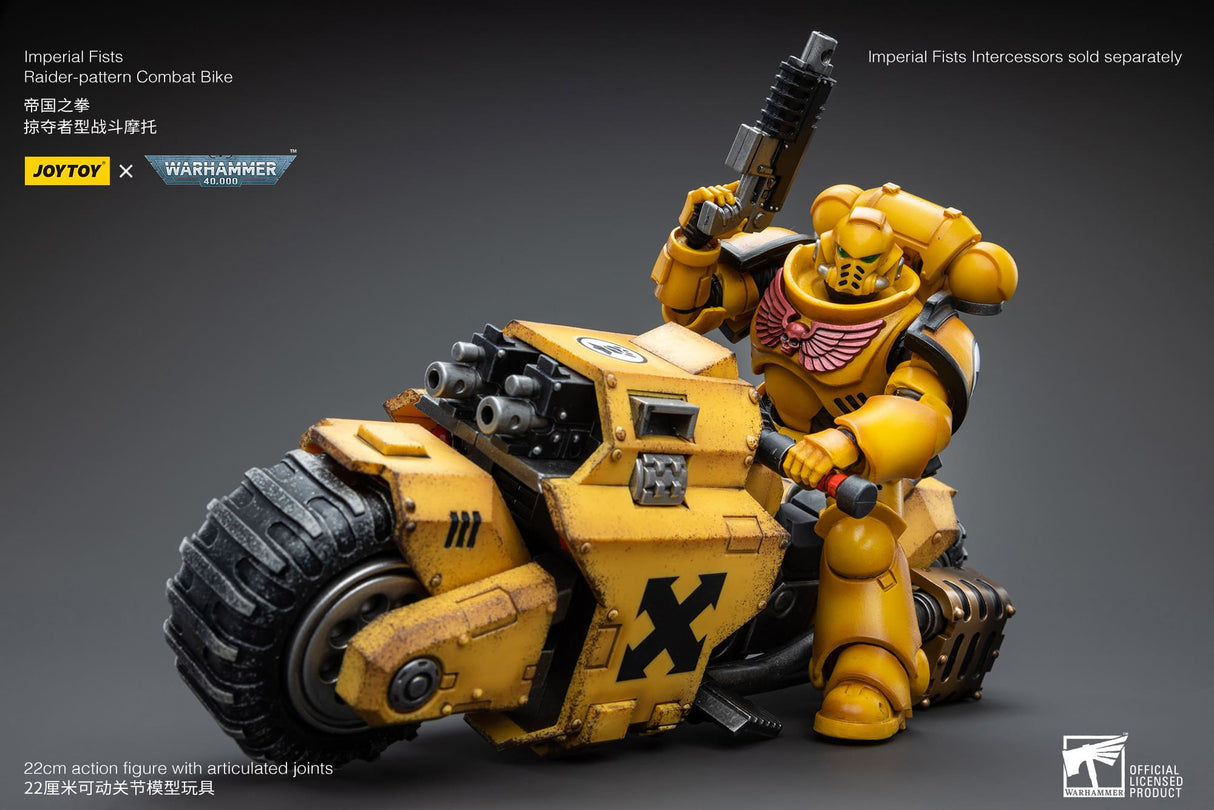 JoyToy Action Figure Warhammer 40K Imperial Fists Raider Pattern Combat Bike