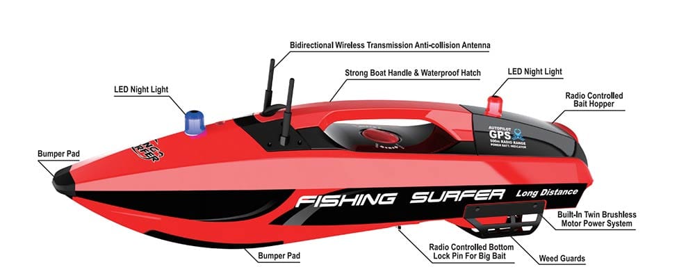 Fishing Surfer V2 / Toslon TF520 GPS Fish Finder RC Balıkçılık Teknesi - Tuzlu Su