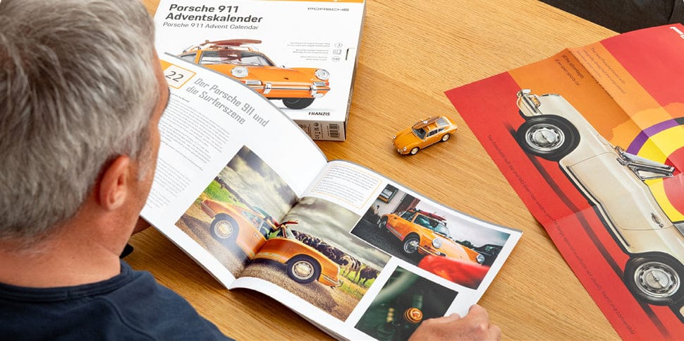 Franzis 1/43 Porsche 911 Surfboard Special Edition Advent Calendar