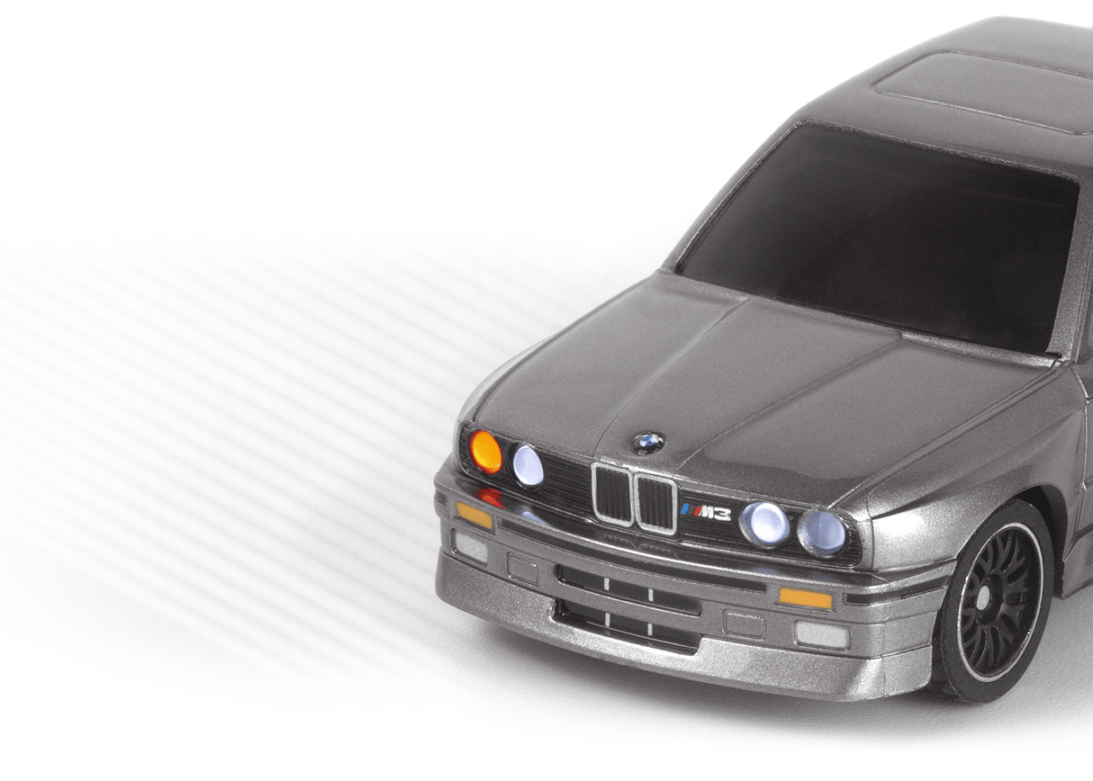 HPI nano-TTR BMW M3 Ravaglia Nogaro Gümüş 1/64 RC araba - ön detay
