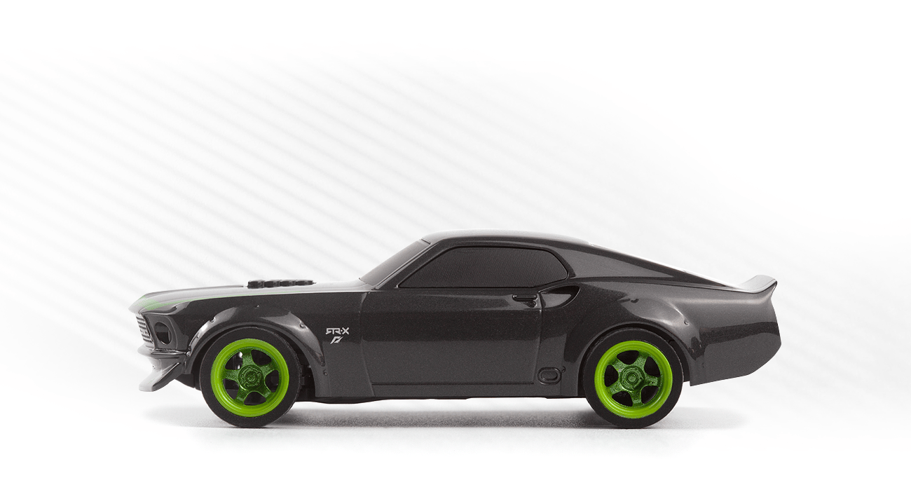 HPI nano-TTR 1969 Ford Mustang RTR-X Vaughn Gittin Jr. Livery 1/64 RC araba - yan profil