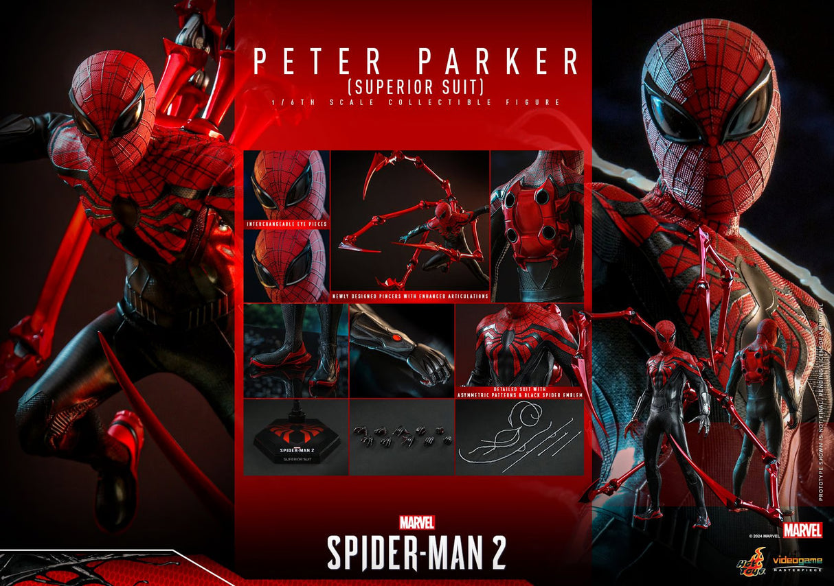 Hot Toys 1/6 Spiderman Peter Parker (Superior Suit)