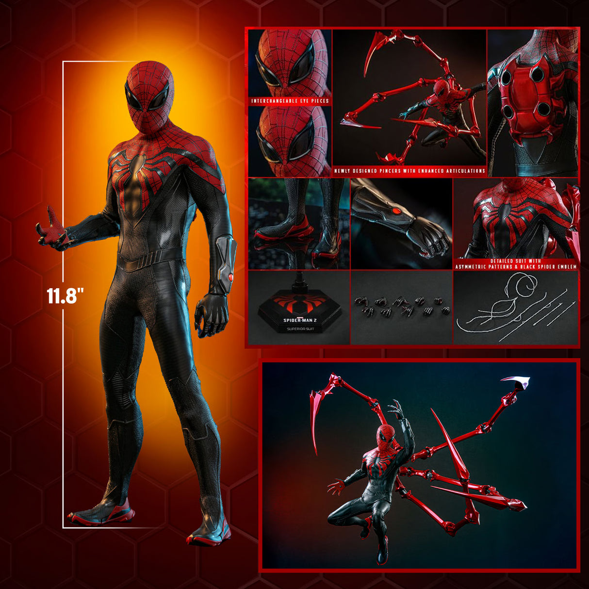 Hot Toys 1/6 Spiderman Peter Parker (Superior Suit)