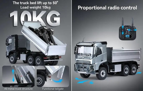 [İşte] Double E Hobby Volvo FMX 1/14 - 50 derece damper açısı ve 10 kg yük kapasitesi