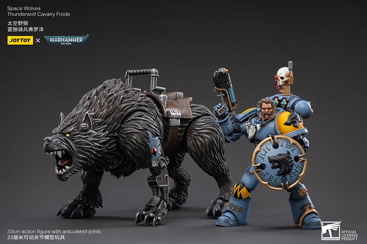 JoyToy Action Figure Warhammer 40K Space Wolves Thunderwolf Cavalry Frode