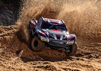 [Action] Traxxas Maxx Slash 6S - kırmızı kaporta kumda devasa toz patlaması