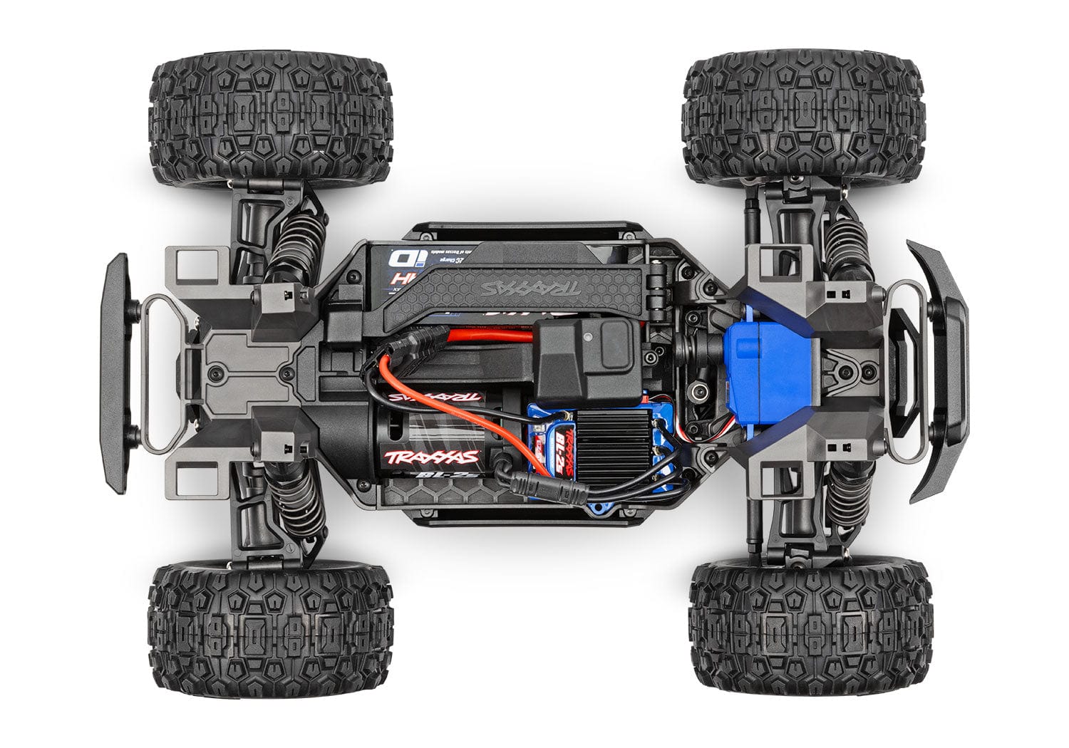 [Motor] Traxxas Mini Maxx - Üstten şasi görünümü, motor ve ESC yerleşimi