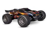 [Dış] Traxxas Mini XRT VXL-3s - turuncu kasa önden üçte iki açıdan stüdyo görünüm