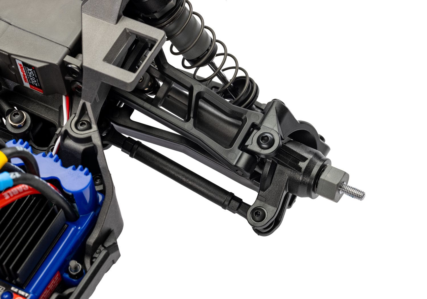 [Motor] Traxxas Mini XRT VXL-3s - ön süspansiyon kolu aks taşıyıcı ve servo yakın çekim