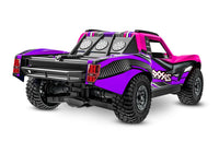 [Dış] Traxxas Mini Slash - pembe kasa arka 3/4 stüdyo görünümü