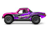 [Dış] Traxxas Mini Slash - pembe kasa yan profil stüdyo görünümü
