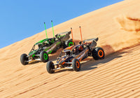 [Action] Traxxas Funco Sand Car - yeşil ve turuncu kum tepesi tırmanışı