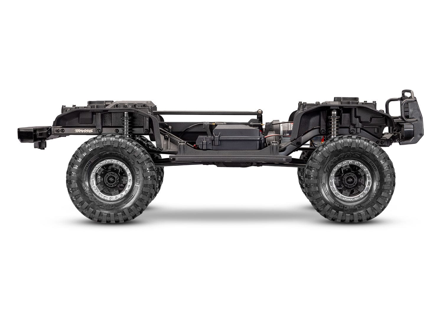 [Motor] Traxxas TRX-4 Pathfinder - şasi yandan görünüm iç mekanik ve süspansiyon detayı