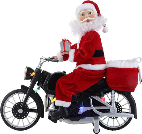 Motorcycling Santa