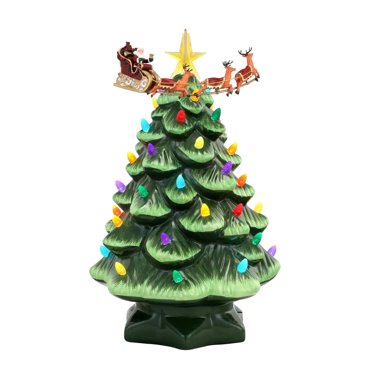 Mr. Christmas Ceramic Nostalgic Tree - Santa