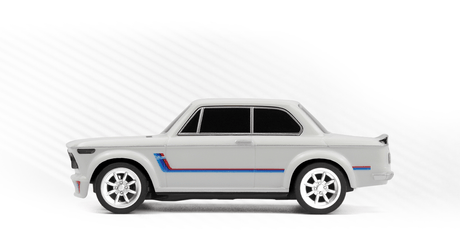 HPI nano-TTR BMW 2002 Turbo Beyaz 1/64 RC araba - yan profil