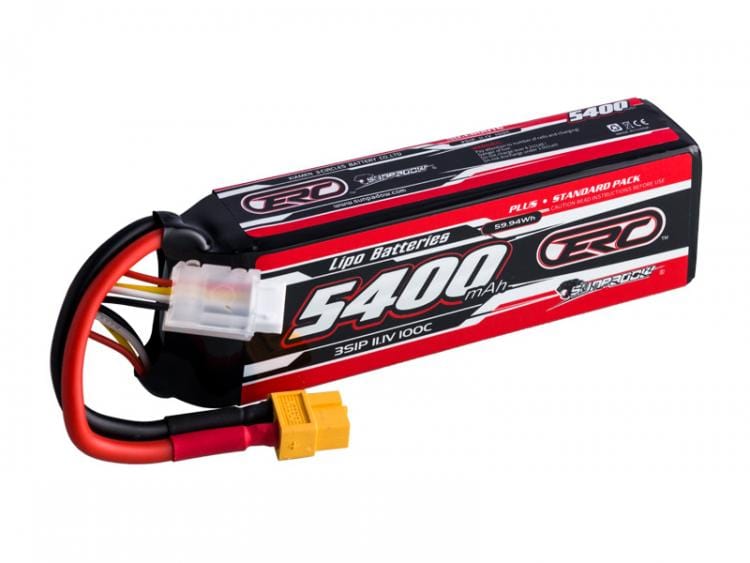 5400mAh 11.1V 3S 100C ERC Plus Lipo Batarya (Traxxas Konektör)