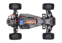 [Motor] Traxxas Rustler XL-5 - Şaşi üstten görünüm batarya ESC ve motor mekanik