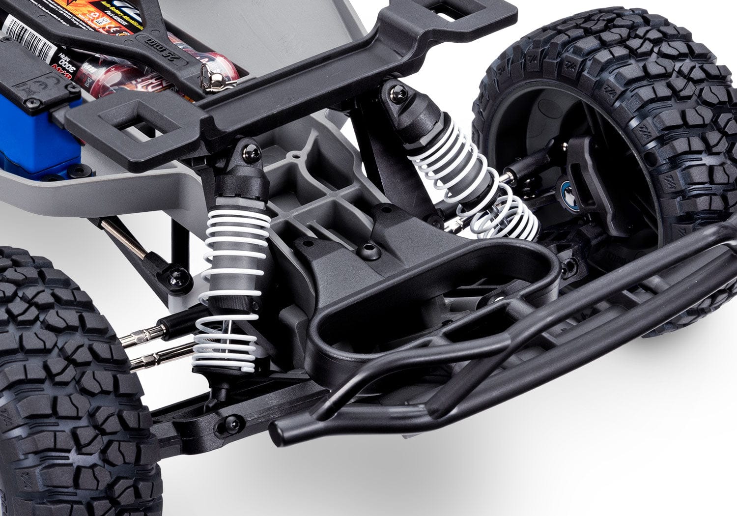 [Motor] Traxxas Slash 2WD XL-5 - arka süspansiyon ve beyaz toz boyalı yay amortisör detayı