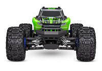 [Dış] Traxxas Stampede 2S - yeşil 4x4 monster truck stüdyo ön cephe görünüm