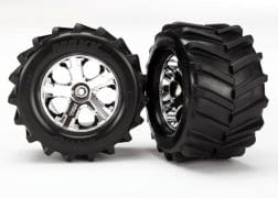 Tires & wheels, assembled, glued 2.8" (All-Star chrome wheels, Maxx® tires, foam inserts) (2)