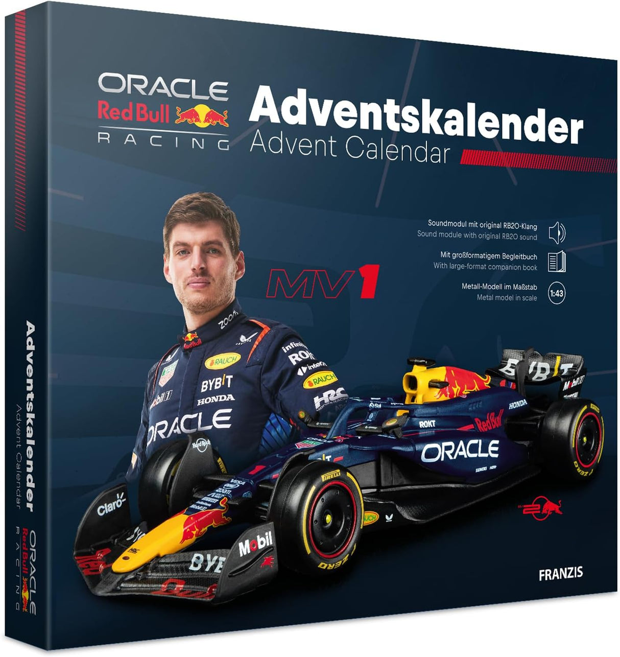 Franzis 1/43 Oracle Red Bull Racing RB20 Advent Calendar