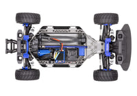 [Motor] Traxxas Fiesta Rally Combo - kaportasız şasi tepeden, motor ESC ve şanzıman yerleşimi