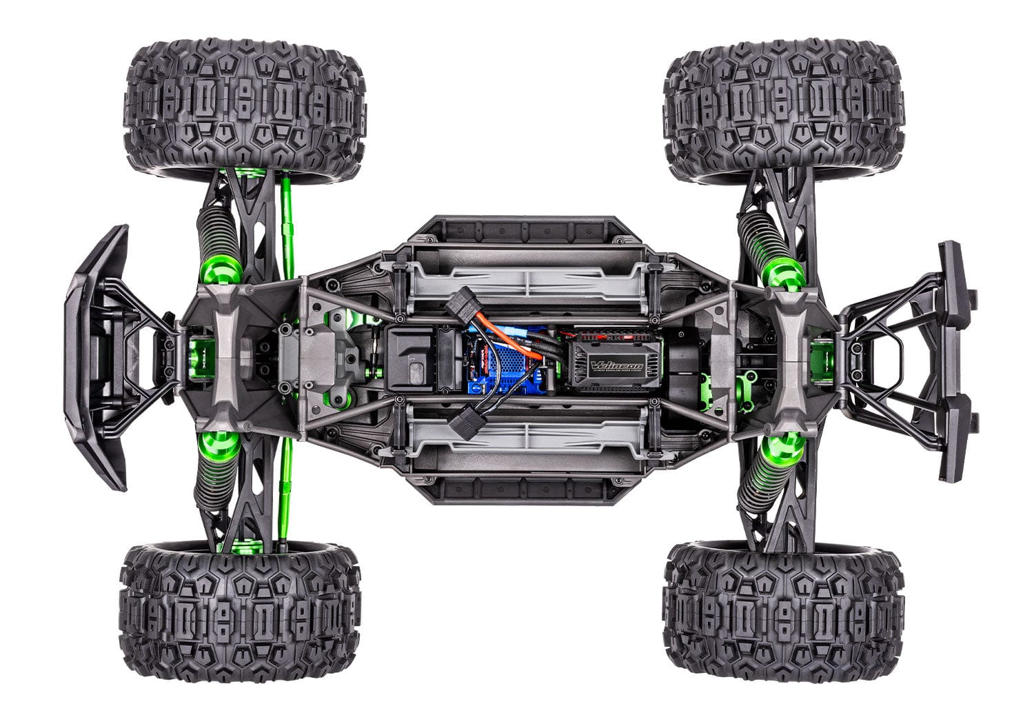 [Motor] Traxxas X-Maxx - şasi üstten görünüm ESC servo ve batarya yerleşimi