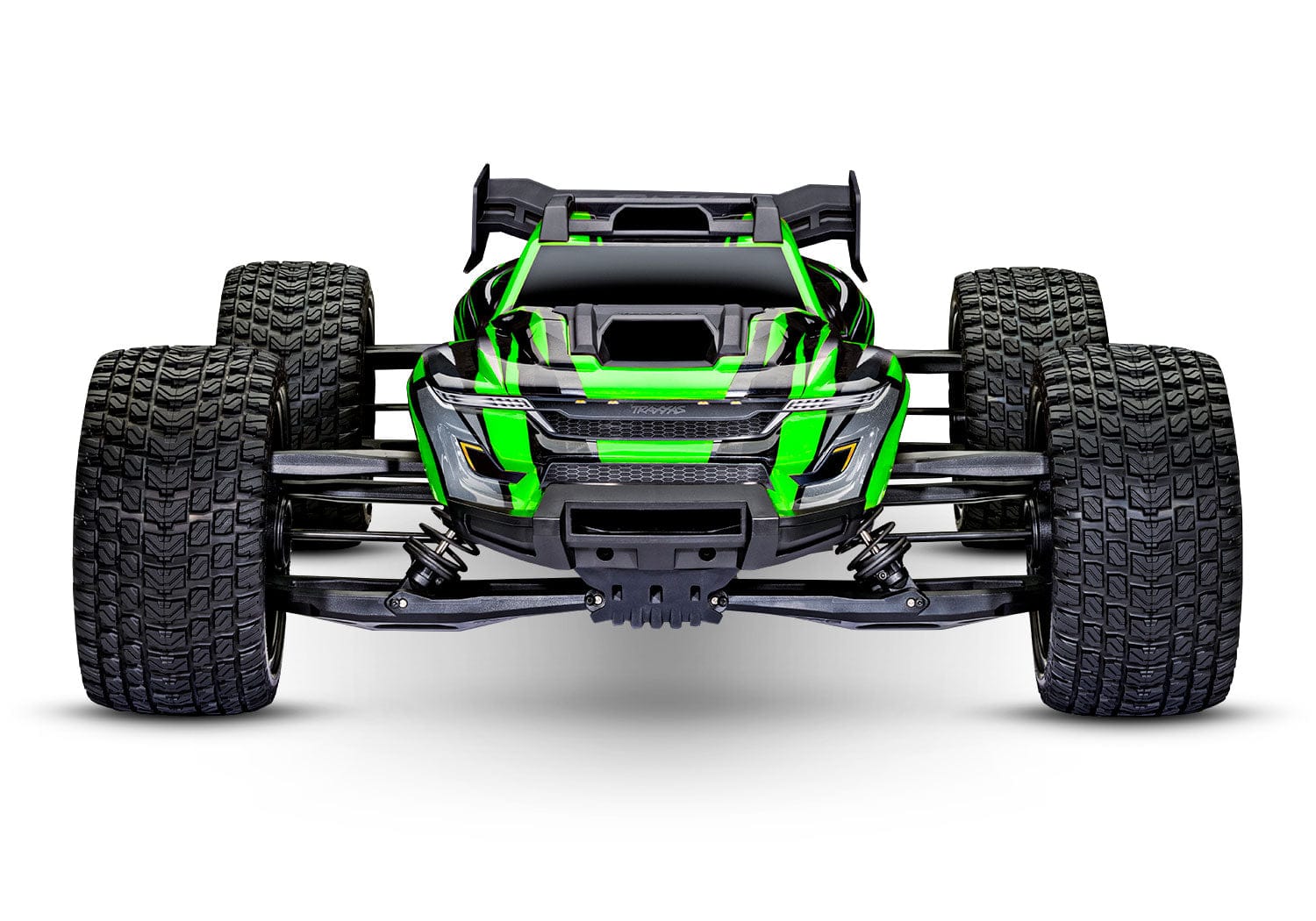 [Dış] Traxxas XRT 4WD - yeşil araç önden stüdyo görünümü