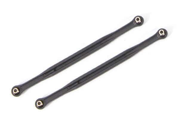 Toe links, 202.5mm (187.5mm center to center) (black) (2) (for use with #7895 X-Maxx® WideMaxx® suspension kit)