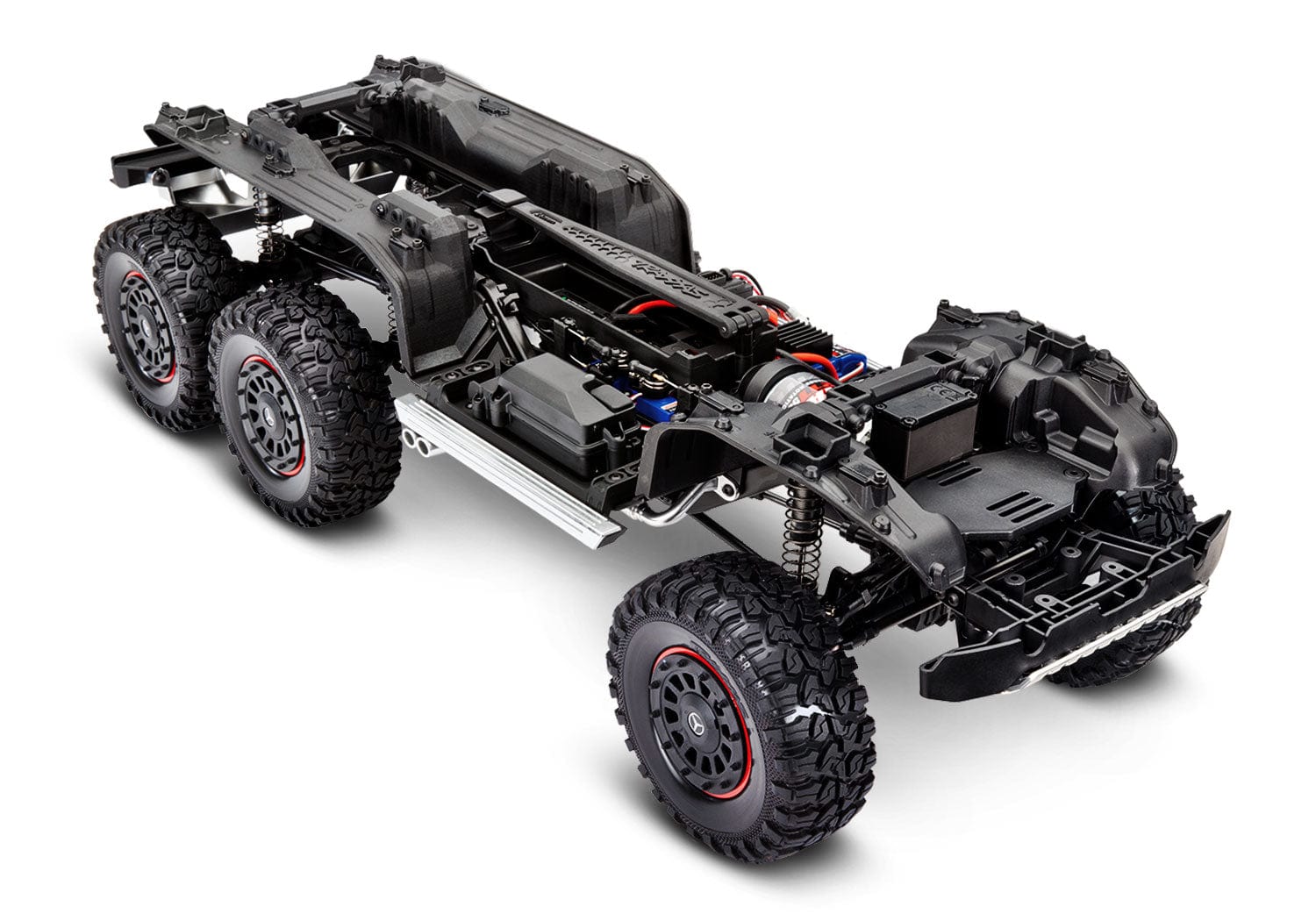 [Motor] Traxxas G63 6x6 - kaportasız şasi, motor ve süspansiyon detayı