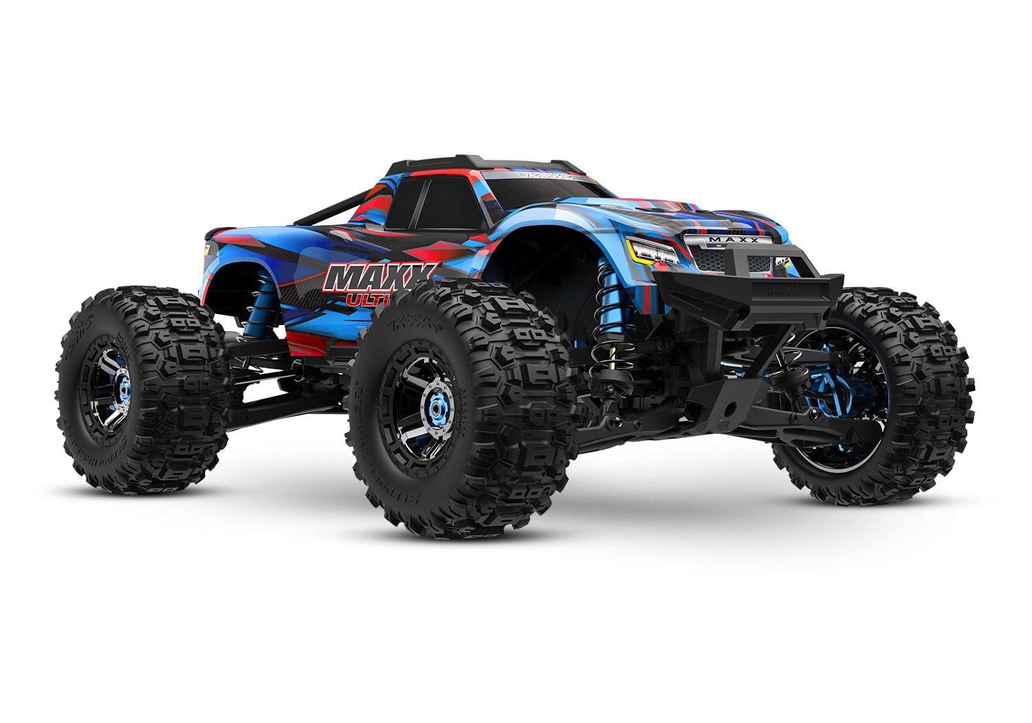 [Dış] Traxxas Maxx Ultimate - 3/4 önden mavi gövde stüdyo