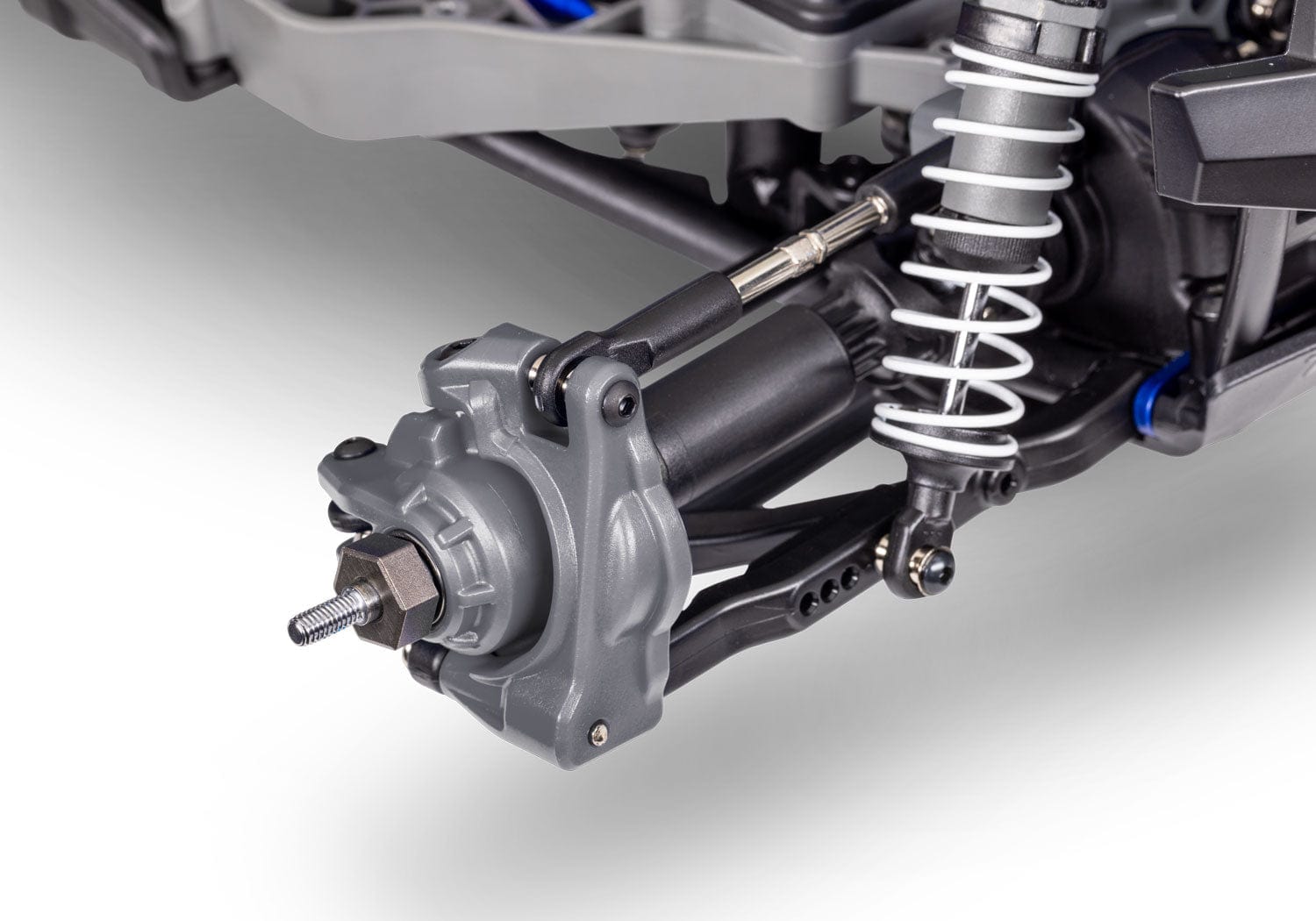 [Motor] Traxxas Stampede VXL-3S - Ön aks taşıyıcı poyra ve amortisör yakın detay