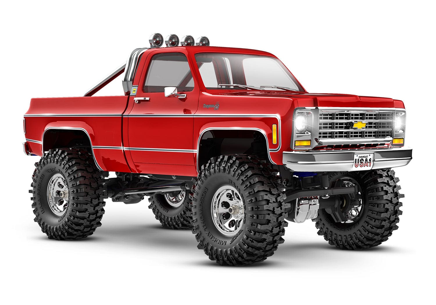 [Dış] Traxxas TRX-4M K10 - Kırmızı stüdyo ön çeyrek görünümü