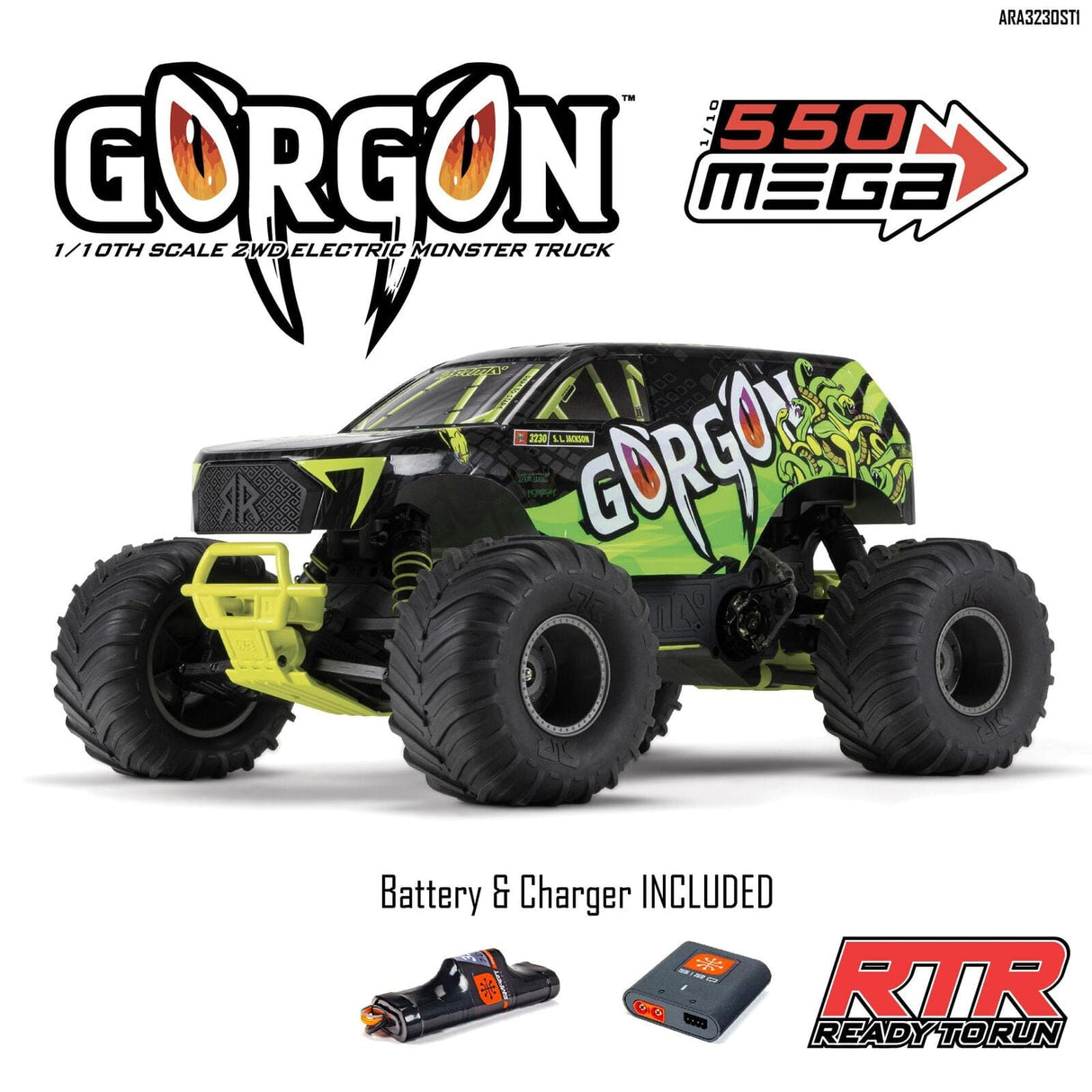 ARRMA RC 1/10 Gorgon 4X2 Monster Truck RTR