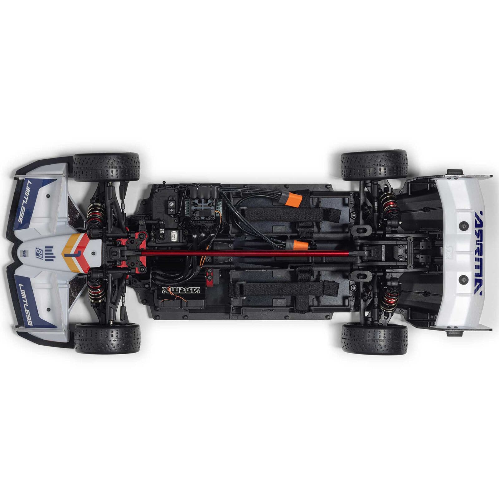 [Motor] ARRMA Limitless 120 8S — kaportasız üstten şasi yerleşimi