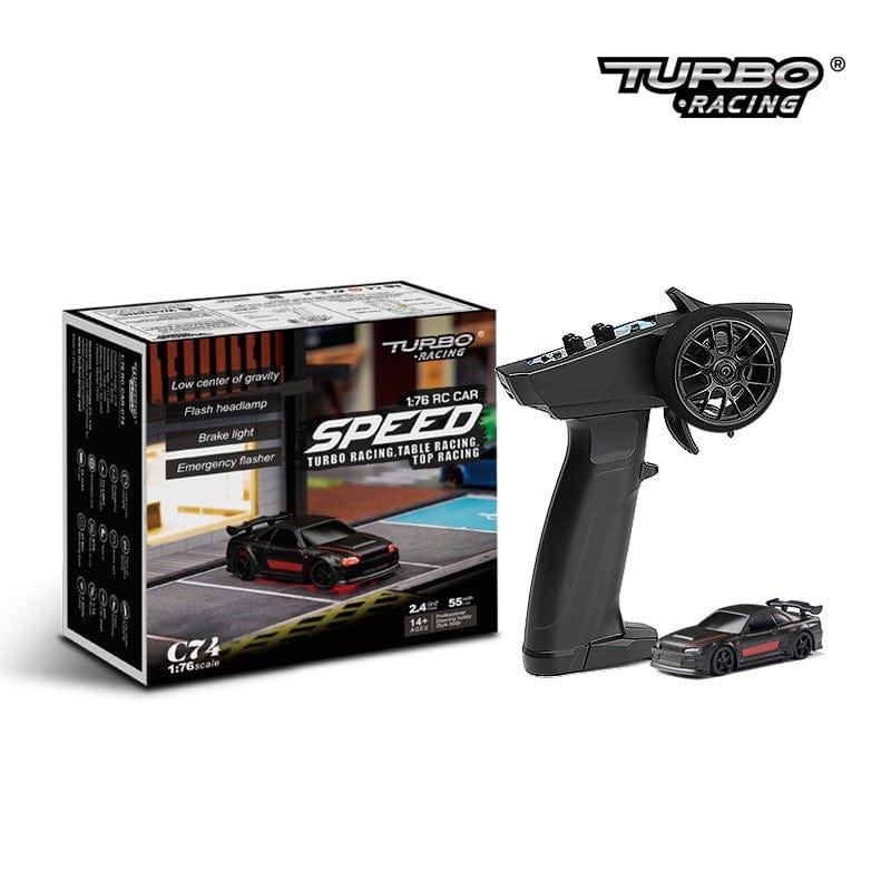 Turbo Racing 1/76 Micro Speed C74 Black - Nissan GT-R (Hız Modeli)