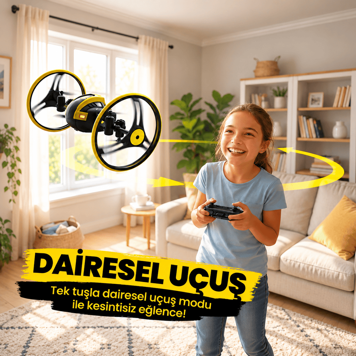 Wowitoys H4832 Rolling Drone 720P WiFi Kameralı - Yuvarlanan Tekerlekli Drone