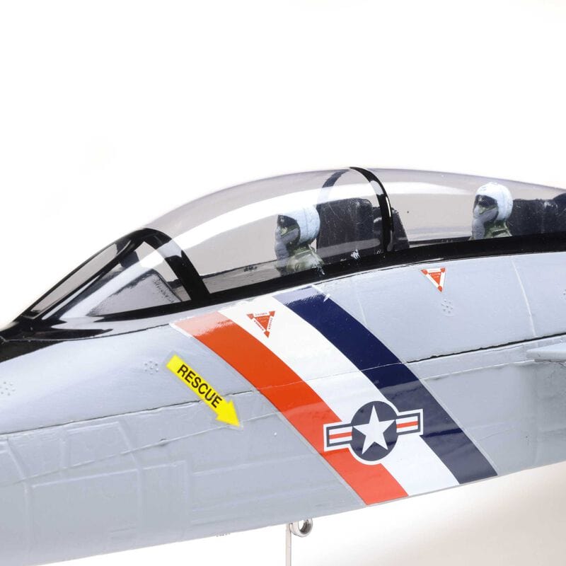 [Detay] E-flite F-14 Tomcat Twin 40mm EDF - kokpit kanopisi ve gövde işaretleri yakın çekim