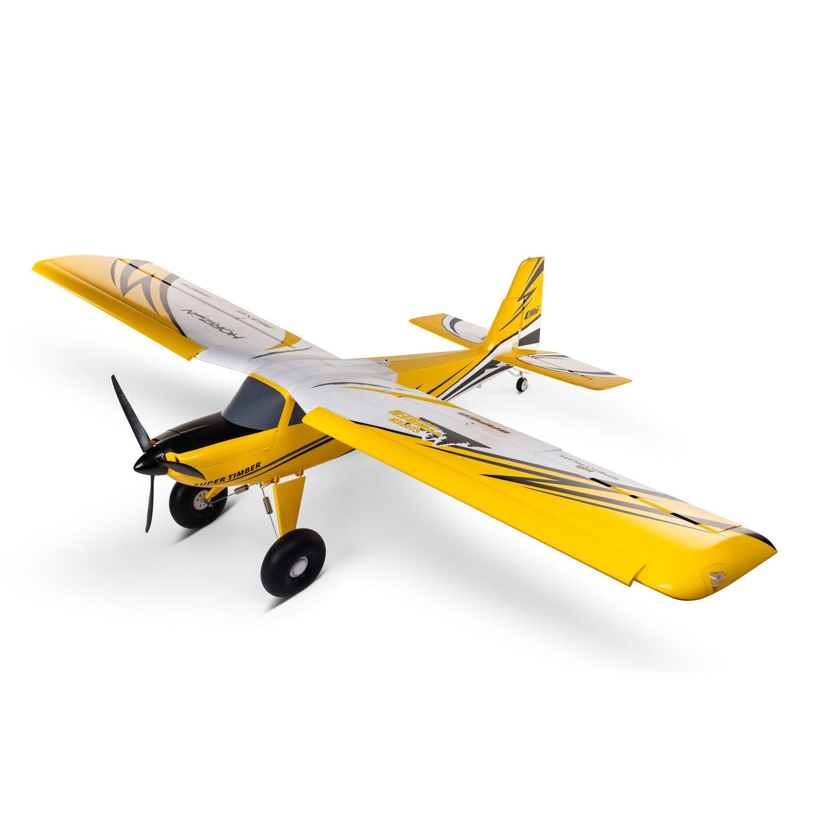 [Dış] E-Flite Super Timber 1.7m - Sarı siyah bush plane, stüdyo çekimi