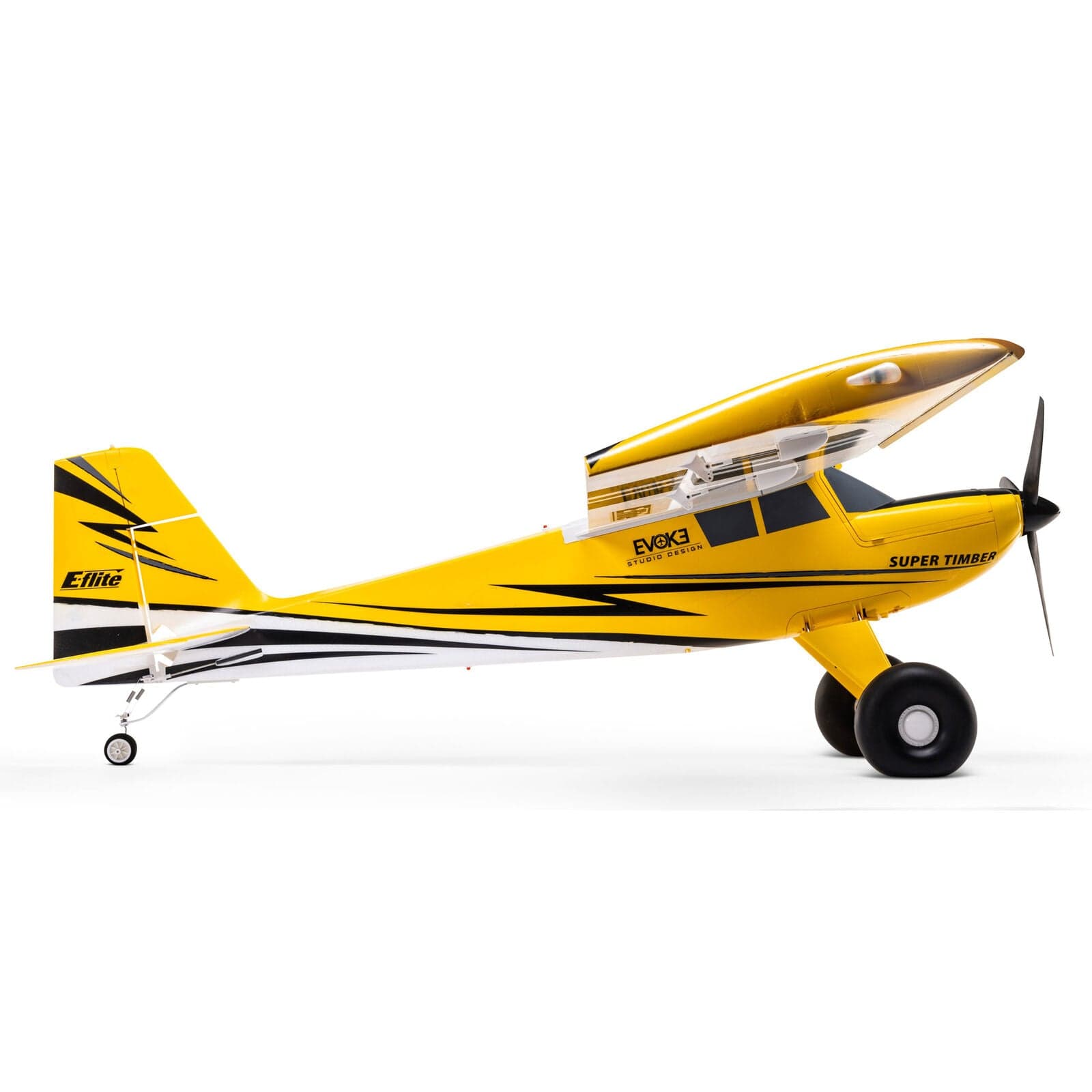 [Dış] E-Flite Super Timber 1.7m - Yan profil stüdyo çekimi, detaylı gövde