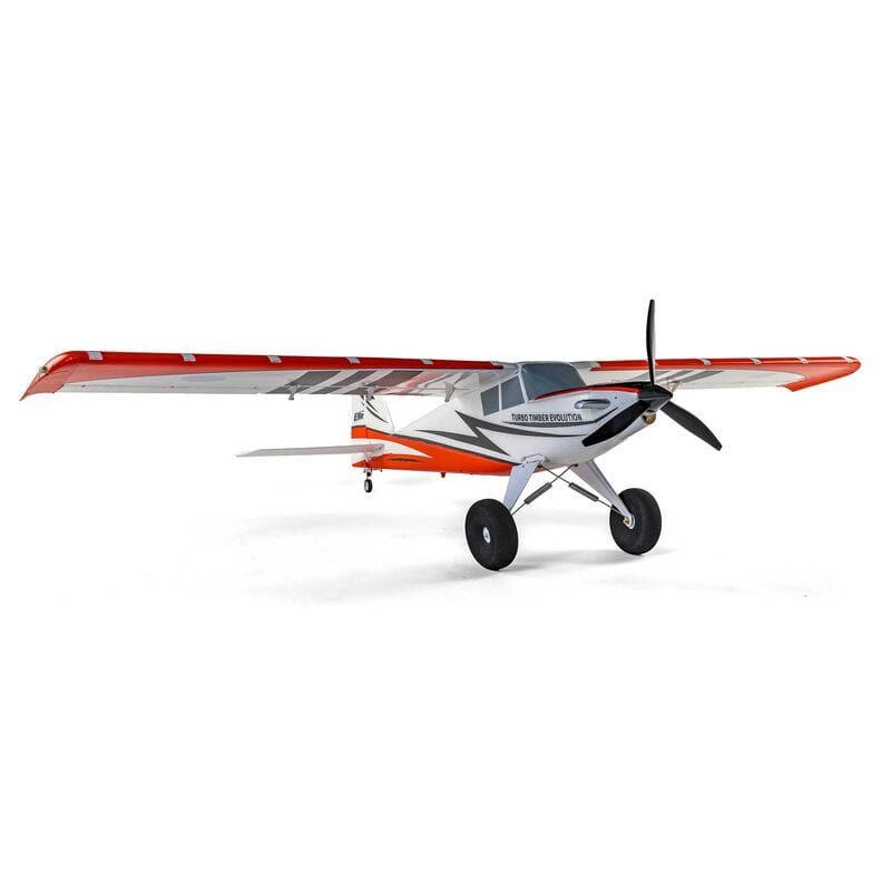 [Dış] E-flite Turbo Timber Evolution 1.5m - stüdyo 3/4 ön görünüm, kara iniş takımı