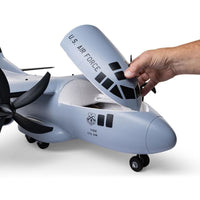 [Detay] E-flite EC-1500 Twin 1.5m - Burun kapağı açık, batarya bölmesi erişimi