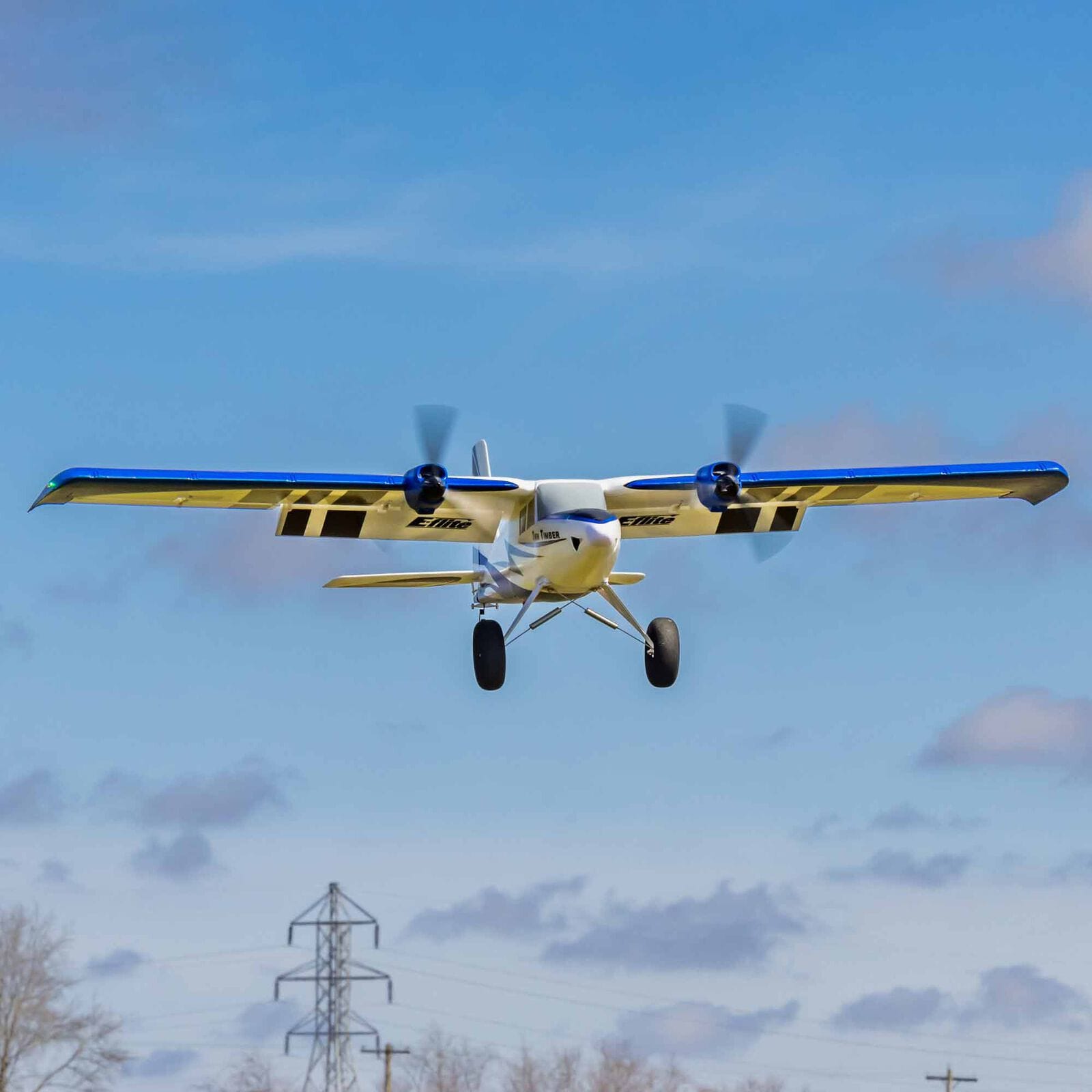 [Havada] E-Flite Twin Timber 1.6m - Önden ikiz motorlu kanat açıklığı ile uçuş